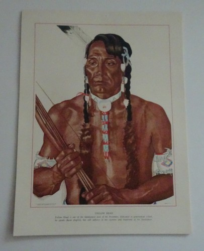 Winold Reiss "Yellow Head" Offset Lithograph Print From 1958 Series - Picture 2 of 8