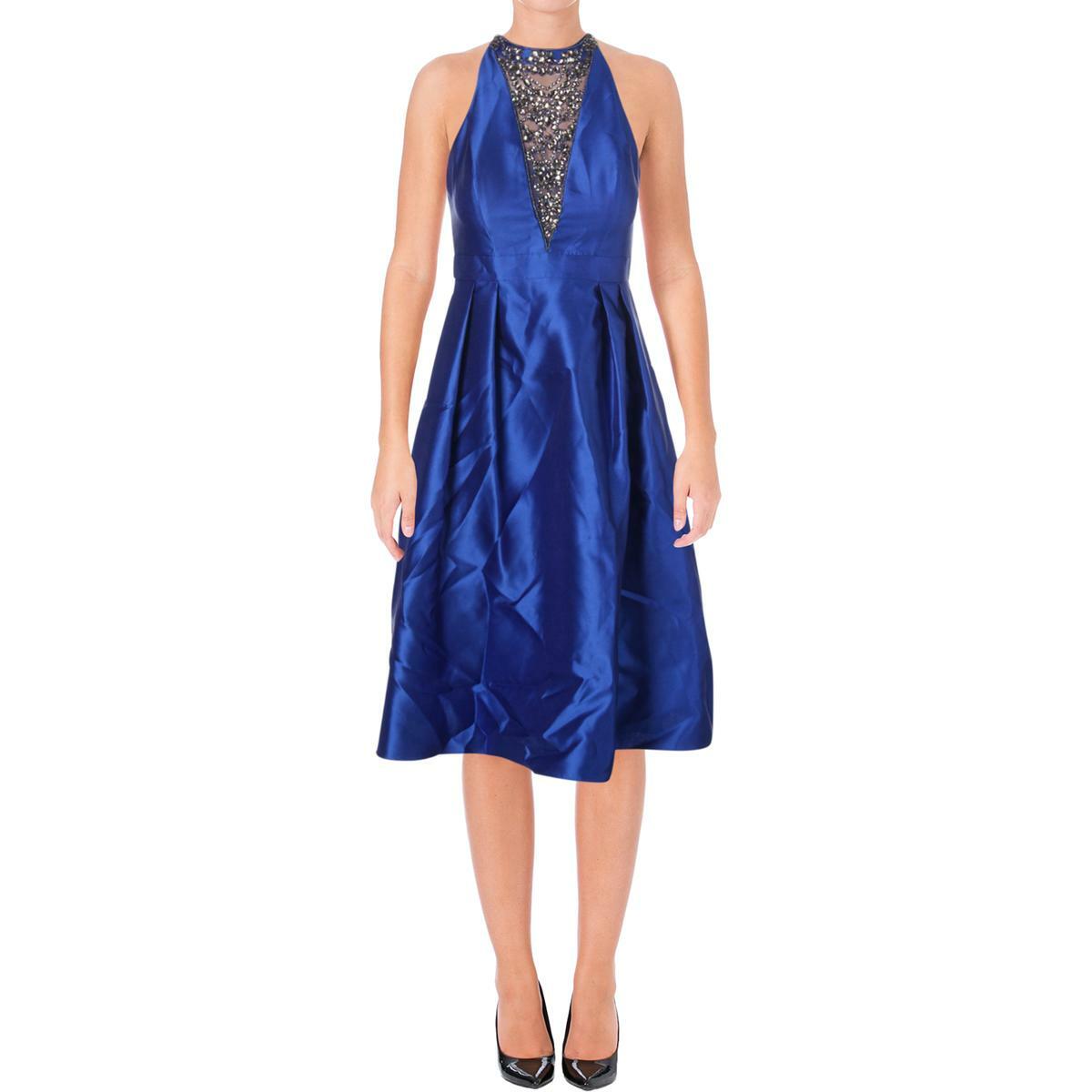 Adrianna Papell Womens bluee Formal Sleeveless Party Dress 4 BHFO 9514 Adrianna Papell Womens bluee Formal Sleeveless Party Dress 4 BHFO 9514