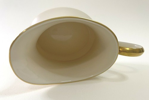 Lenox ECLIPSE Porzellan Milchkännchen 24kt Gold Schriftrolle & Akzente auf Elfenbein USA - Bild 6 von 8