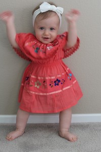Mexican Girl Maria Bonita Dress Lace Embroidered Flower variety of colors 2-3T