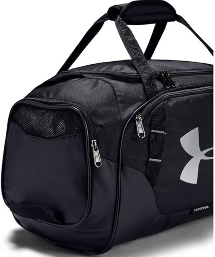 NEW UA Undeniable 3.0 Duffle Bag, MEDIUM ⚫️BLACK/SILVER, 53L (25" x 12" x 13") - Picture 2 of 5