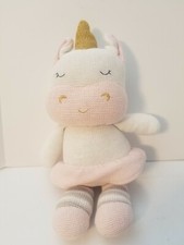 Living Textiles Plush Toy Kenzie The Unicorn. Knitted Unicorn Stuffed Animal Toy