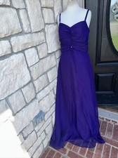 MORI LEE BY MADELINE GARDNER PURPLE DRESS GOWN SIZE 8