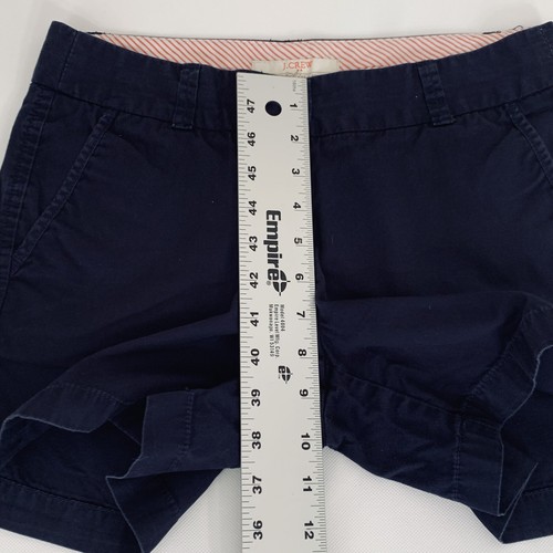 J Crew Shorts Damen 2 marineblau B defekt Chino Reise adrett Karriere Urlaub Twee - Bild 6 von 7