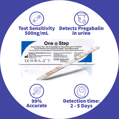 5 x Pregabalin (Lyrica) Drug Test Strips – Urine Dipsticks - One Step - Picture 3 of 8