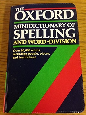 The Oxford Minidictionary Of Spe... by R. E. Allen (Compile Paperback / softback