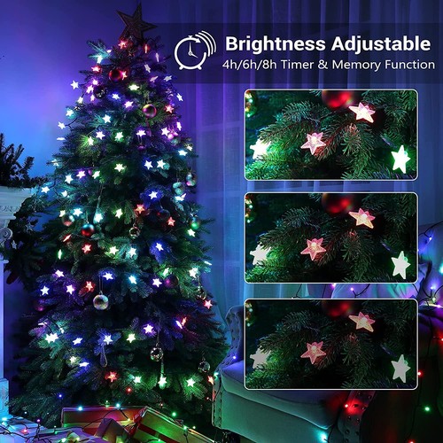 Solar Strip Star Fairy Light LED Outdoor Waterproof Garden Decor Light 8 Modes - Picture 46 of 46