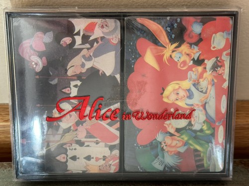 Vintage Walt Disney Alice In Wonderland Double Deck Playing Card Set NIP - Picture 2 of 3