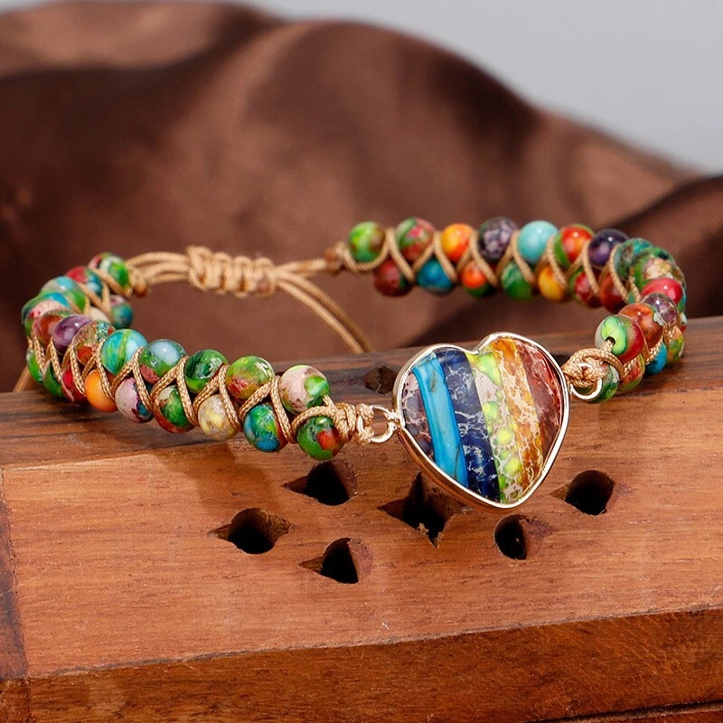 7 chakra reiki heart cheap bracelet