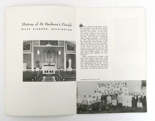 Vintage 50th Anniversary St Barbara's Church Black Diamond Washington 1962 - Picture 2 of 3
