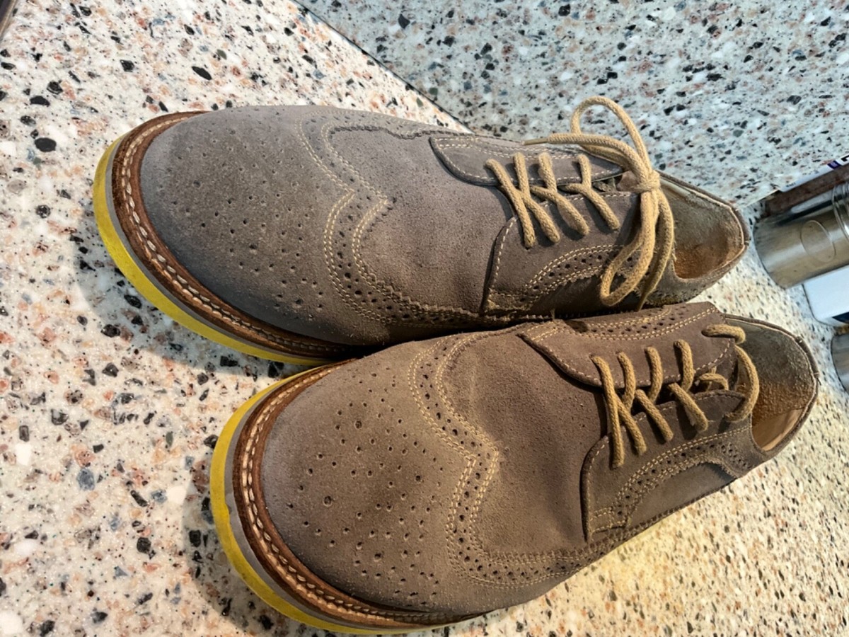 1901 Wingtip Gray Suede Shoes Men main image 2