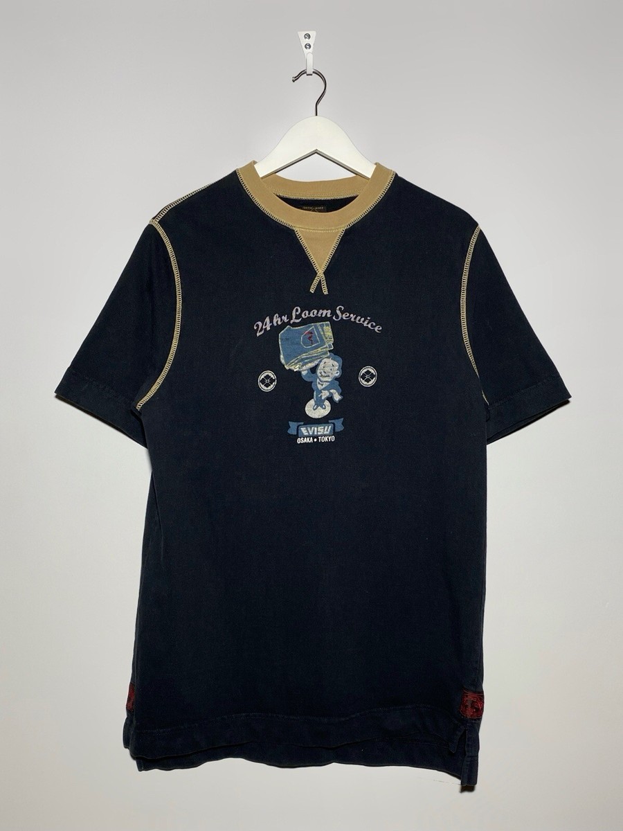 evis およそ20年前サイズXS Vintage Evisu Osaka Tokyo Japanese Crewneck Graphic Print T