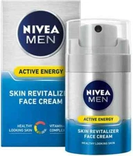 Nivea Men Skin Revitalizer Active Energy Moisturizer Face Cream Q10 1.7oz (50ml)