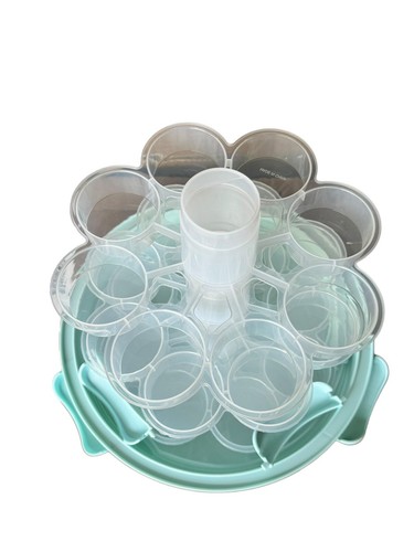 24 Cupcake Carrier Cake Holder Portable 3 Tier Cupcake Transporter Green Box - Picture 2 of 5