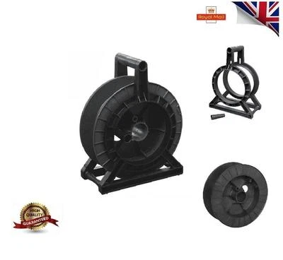 LACME NUOVO COMPLETO NERO BOBINA / BOBINA STAND RECINZIONE ELETTRICA NASTRO METALLICO UK STOCK