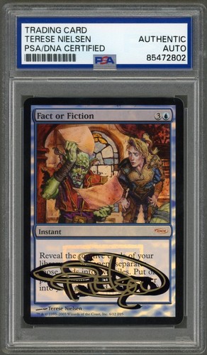 Terese Nielsen SIGNED MTG Magic Gathering Fact or Fiction Foil PSA Shadow-Auto - Picture 1 of 2