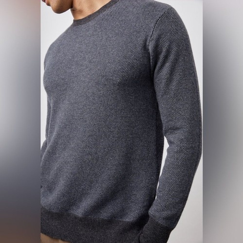 Rails Men's Charcoal Ice Rune Wool Crewneck Sweater Jumper Size Medium Grey - Picture 1 of 8