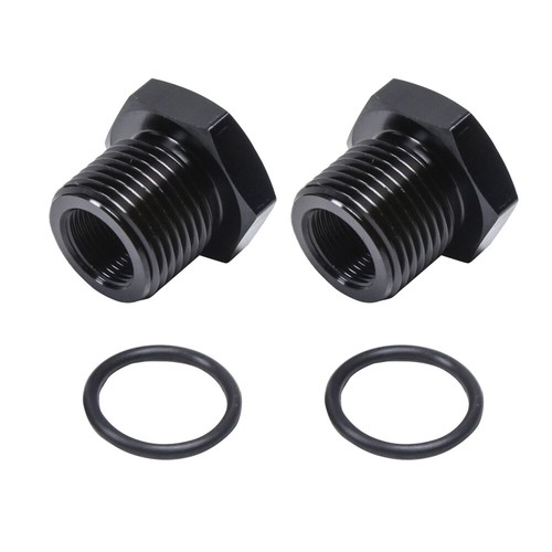 New 2 Pcs 1/2x28 to 3/4x16 Premium Thread Adapter Convert Thread Adapter Black - Picture 3 of 7