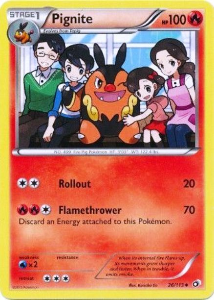 Pignite 26/113 B&W Legendary Treasures Uncommon PERFECT MINT! Pokémon
