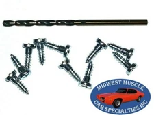 Window Trim Clip Molding Pin Stud Screw In Studs & Drill Bit Fits Chrysler 10pcs