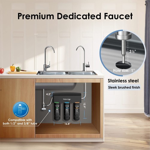Waterdrop TSB 3-Stage High Capacity Under Sink Water Filter, Reduces PFAS/PFOA - Picture 9 of 9