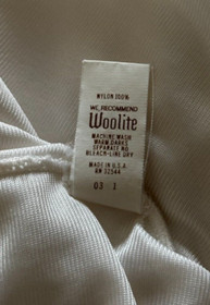 VTG FormFit Nylon White 34 (10-12) Tall Lingerie Slip Dress with Pretty Lace