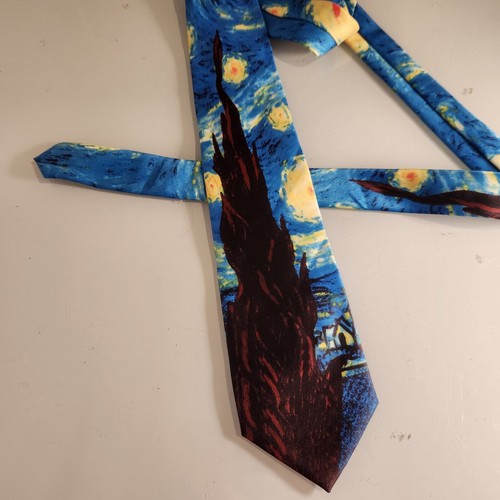 Vincent Van Gogh Starry Night Ralph Marlin Tie - Picture 2 of 10
