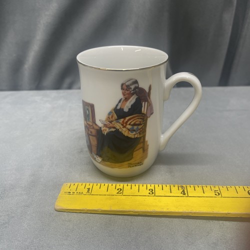 Norman Rockwell Porcelain Mug Memories TC06 4” Tall Original Box From 1983 - Picture 15 of 19