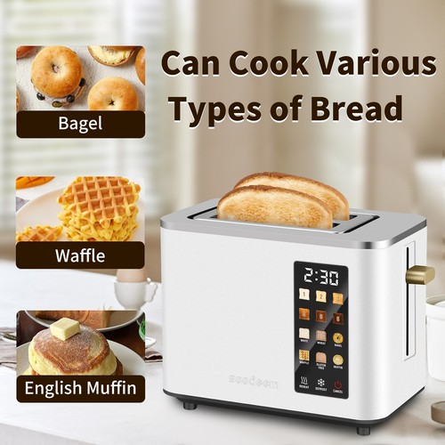 Toaster 2 Scheiben, Touchscreen Edelstahl Toaster, abnehmbare Krümelschublade, 900 W - Bild 15 von 30