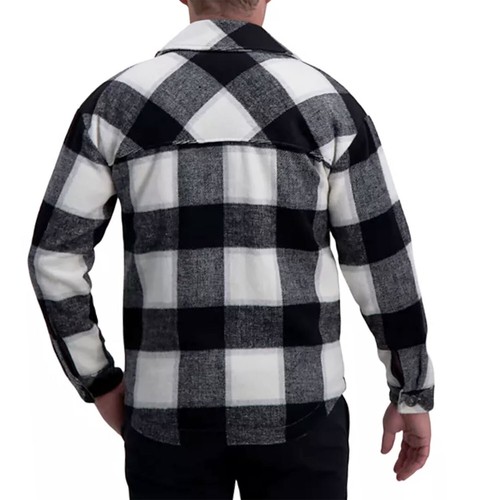 HAGGAR Men’s Utility Shirt Jacket Plaid Quilted Lining Durable Construction XL - Picture 2 of 6