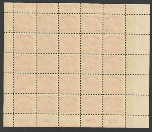 Scott #630 VF Pane of 25 1926 2 Cent Carmine MNHOG CV $500.00 MSP_19-54 - Picture 2 of 2