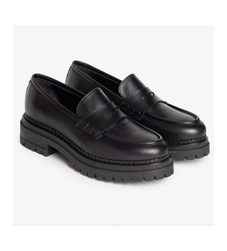 SCARPE MOCASSINO DONNA NERO GIARDINI I205100D PELLE 100 NERO ORIGINALE AI 2024 - Picture 2 of 2