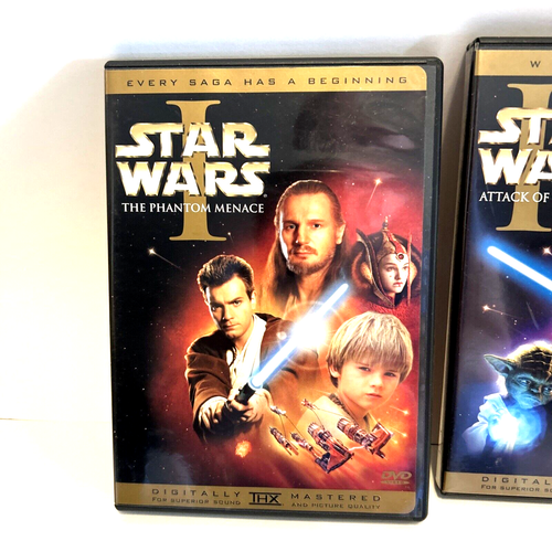 Star Wars Prequel Trilogy Episode 1-3, 6-DVD Complete Widescreen Set 1 , 2 & 3 - Imagen 2 de 7