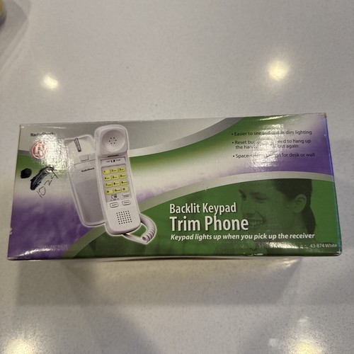 New Radio Shack Big Button Trim Phone 43-874 White, Open Box - Zdjęcie 2 z 9