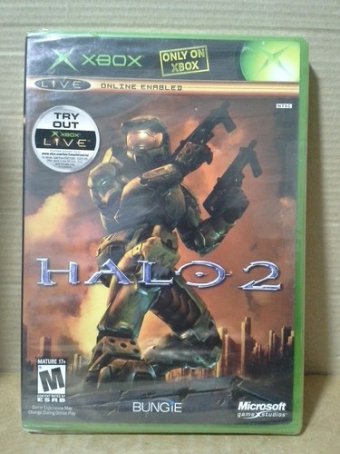 Halo 2 2004 Xbox mit Xbox Live Sticker. Versiegelte - beschädigte Plastikverpackung - Bild 8 von 19