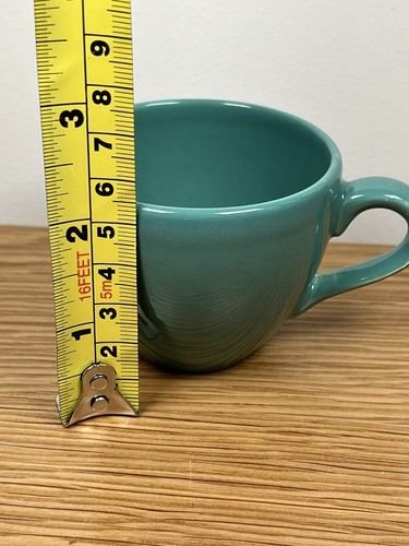 Pair Pagnossin Treviso P Italy Green Espresso/tea 5.5cm Ceramic Cups & Saucers - Picture 10 of 11