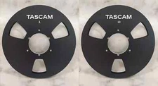 One Pair Black TASCAM 10.5'' 1/4Aluminum Reel to Reel Tape Reel RE-1400