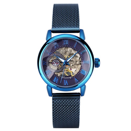 FORSINING Automatic Watch for Women Watch Skeleton Mechanical Roman Numeral Dial - Picture 7 of 14