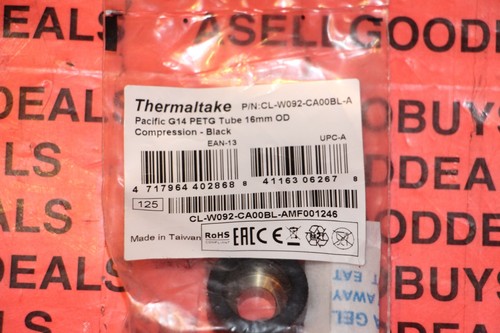 Thermaltake CL-W092-CA00BL-A Pacific G1/4 PETG Tube 16mm OD Compression Black - Picture 3 of 3