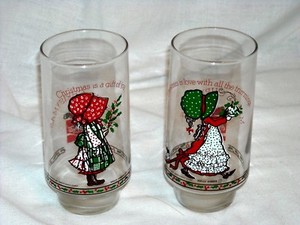 holly hobbie coke christmas glasses