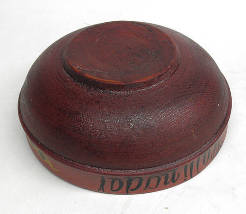 Antique 1800s Rosemaling Bowl Norwegian Painted Wood Folk Art Hallingdal Norway - Picture 6 of 6