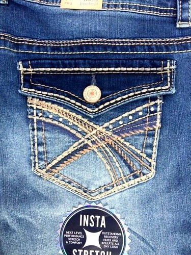 Wallflower Luscious Curvy Bootcut Mid Rise Medium Light Jeans Sizes 15, 17 NEW - Picture 4 of 12