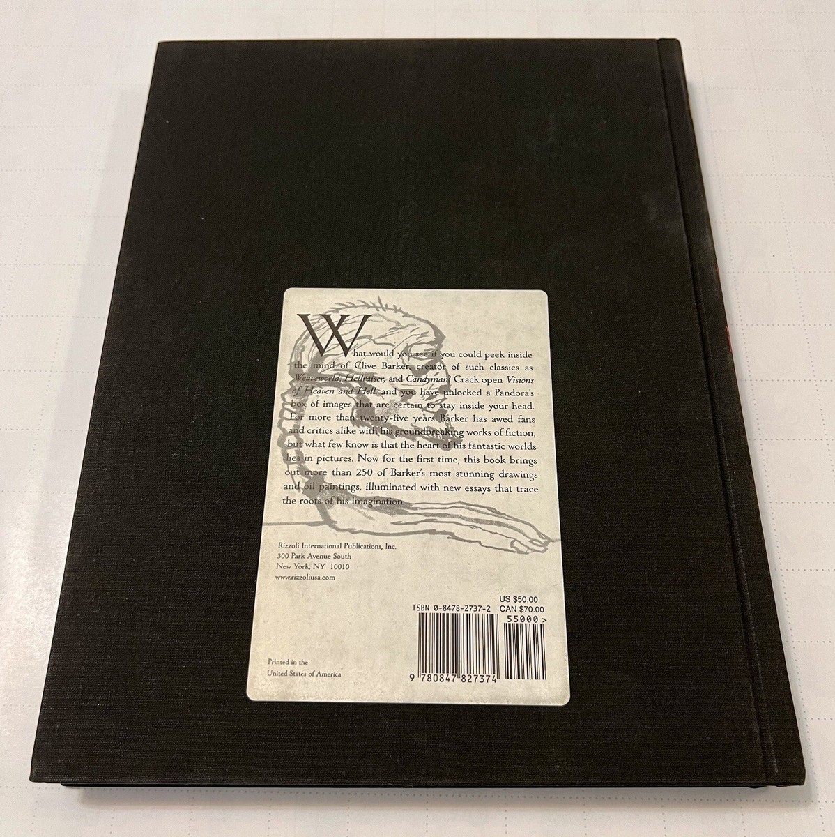 SIGNED DATED 666 SKETCH CLIVE BARKER Visions Of Heaven And