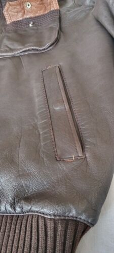 massimo dutti brown leather jacket L - Picture 6 of 12
