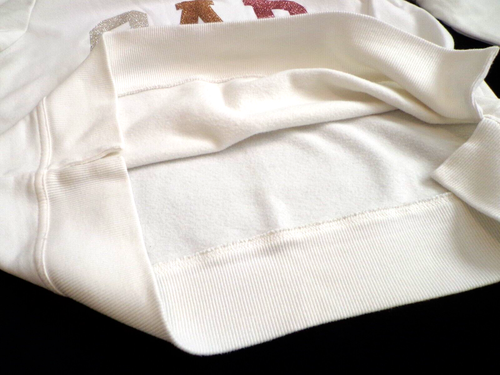 GAP weißes Sweatshirt Rundhals Glitzer Sparkle Logo Langarm Damen L bequem - Bild 5 von 7