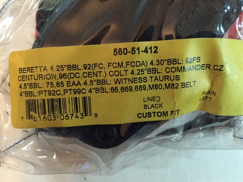 Safariland Holster for Beretta, Cent. Commander CZ Witness Taurus LH 560-51-412 - Picture 2 of 5