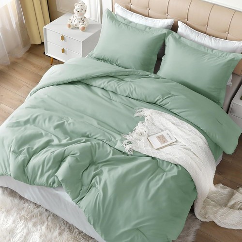 3 PCS Down Alternative Comforter Set with Shams All Season Reversible Comforter - Picture 38 of 95