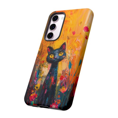 Handyhülle Black Cat Pastell Wildblumen für iPhone, Samsung Galaxy, Pixel - Bild 152 von 200