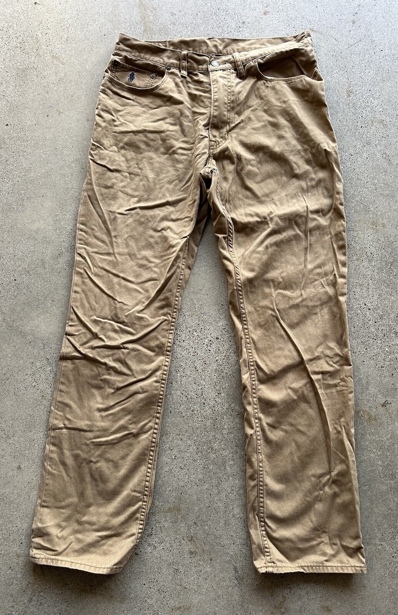 34×32 1990's Polo Ralph Lauren Chino Pt Vintage 1990s Polo Ralph Lauren 650 Straight Fit Brown