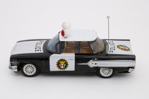 Tin Toy police car Blechspielzeug Polizeiauto Chevrolet Vintage - Bild 6 von 9